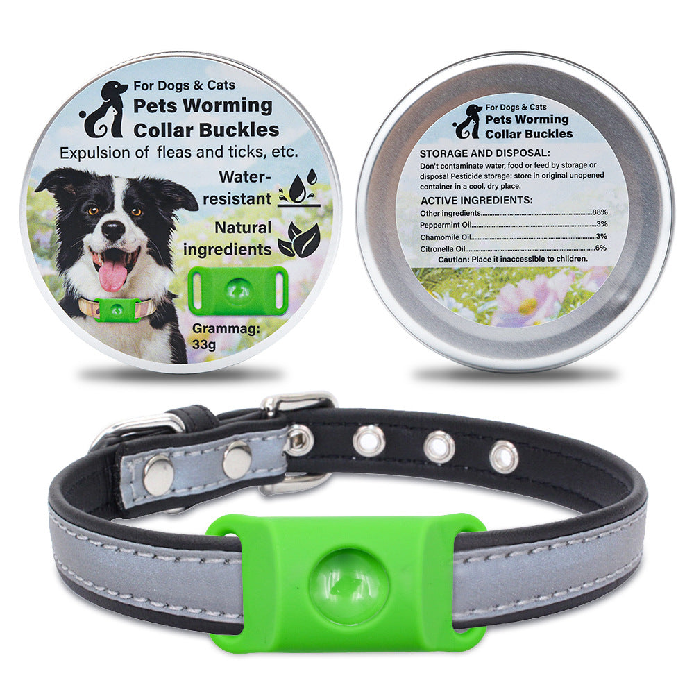 Pet Insect Repellent Button Collar Capsule Suit Pets Fashion