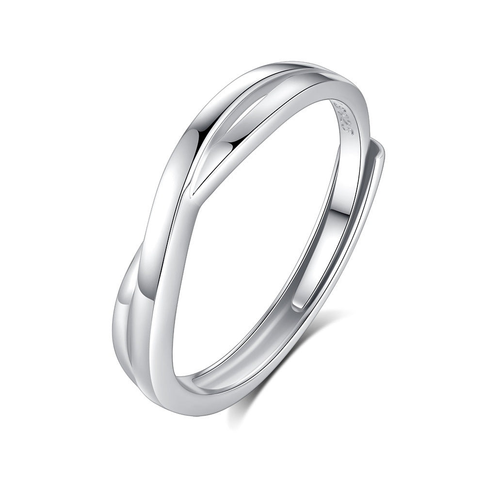 S925 Silver Adjustable Ring For Couples LadyShow.Store