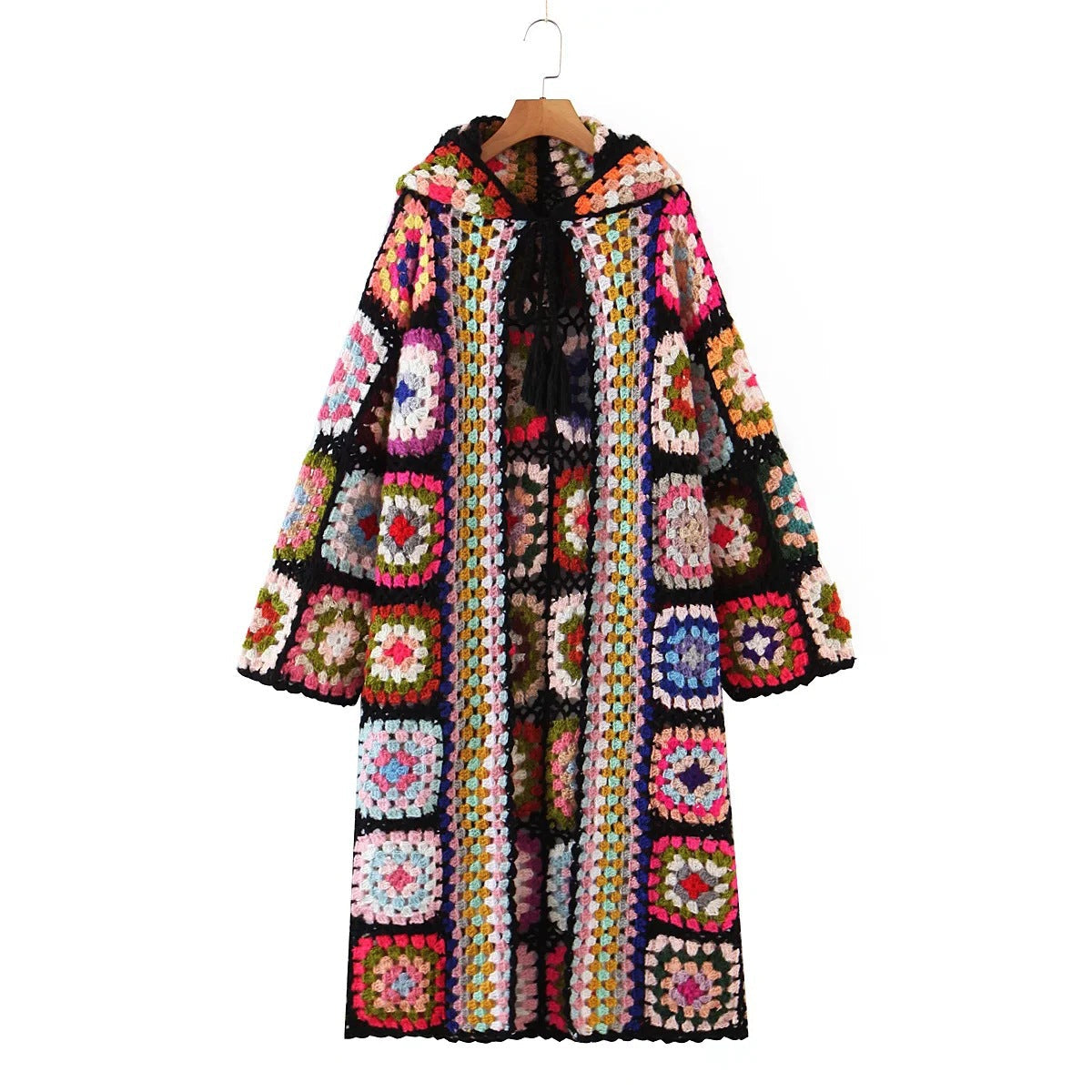 European And American Fashion Handmade Grandma Plaid Hooded Sweater Best YouTube Store
