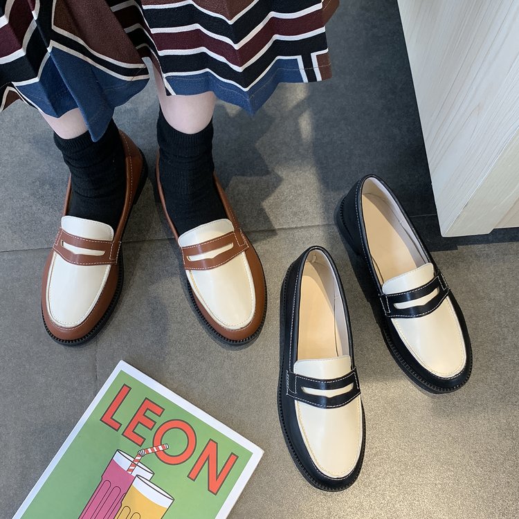Vintage Slip-On Leather Shoes for Women LadyShow.Store