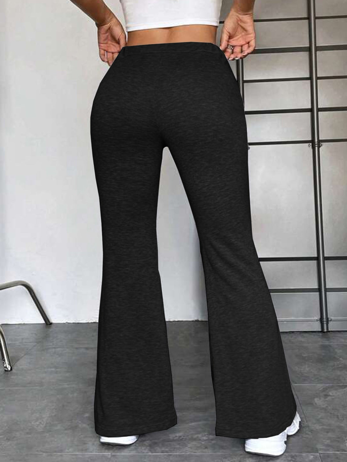 European And American Stitching Yoga Exercise Pants Outdoor Casual Flared Pants NorixaFashion.com