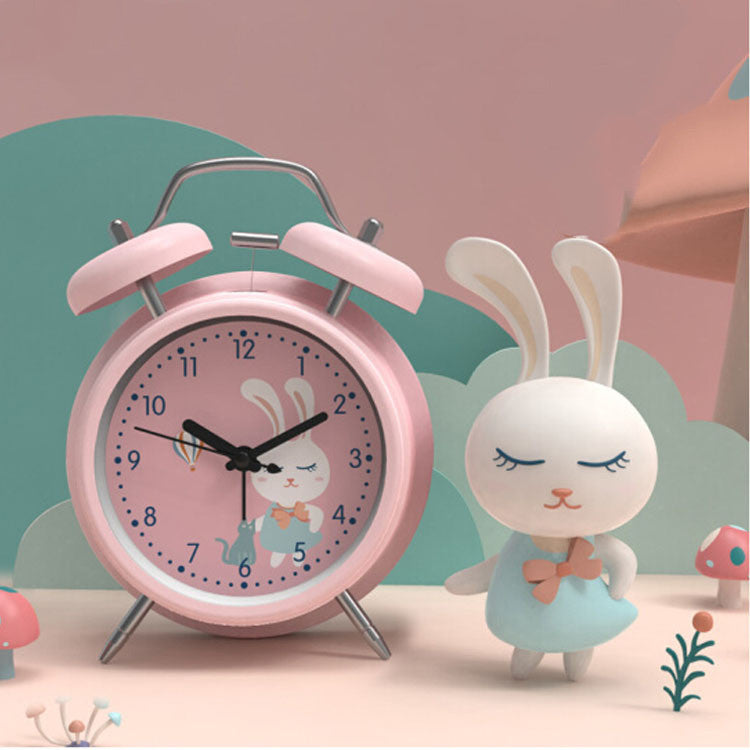 Bag Hair Help Mute Cartoon Small Alarm Clock Luminous Clock Dinosaur Cute Rabbit Bedroom Cute Alarm Clock Best YouTube Store