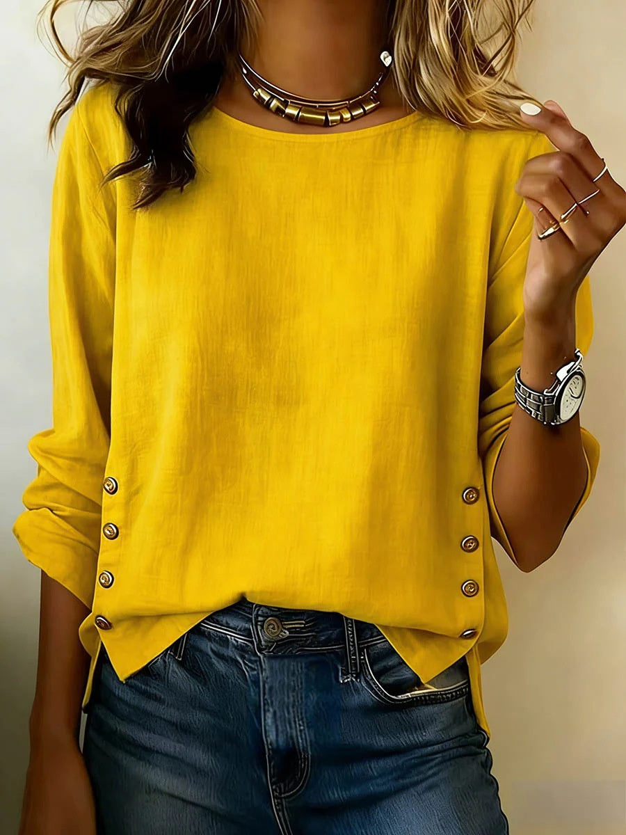 Casual Short Sleeve T-Shirt Solid Color Round Neck Pullover Tops For Women Clothing NorixaFashion.com