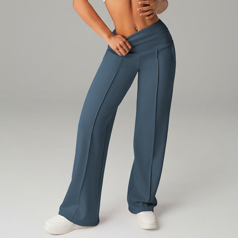 High-waisted Loose-fitting Wide-leg Womens Sweatpants NorixaFashion.com