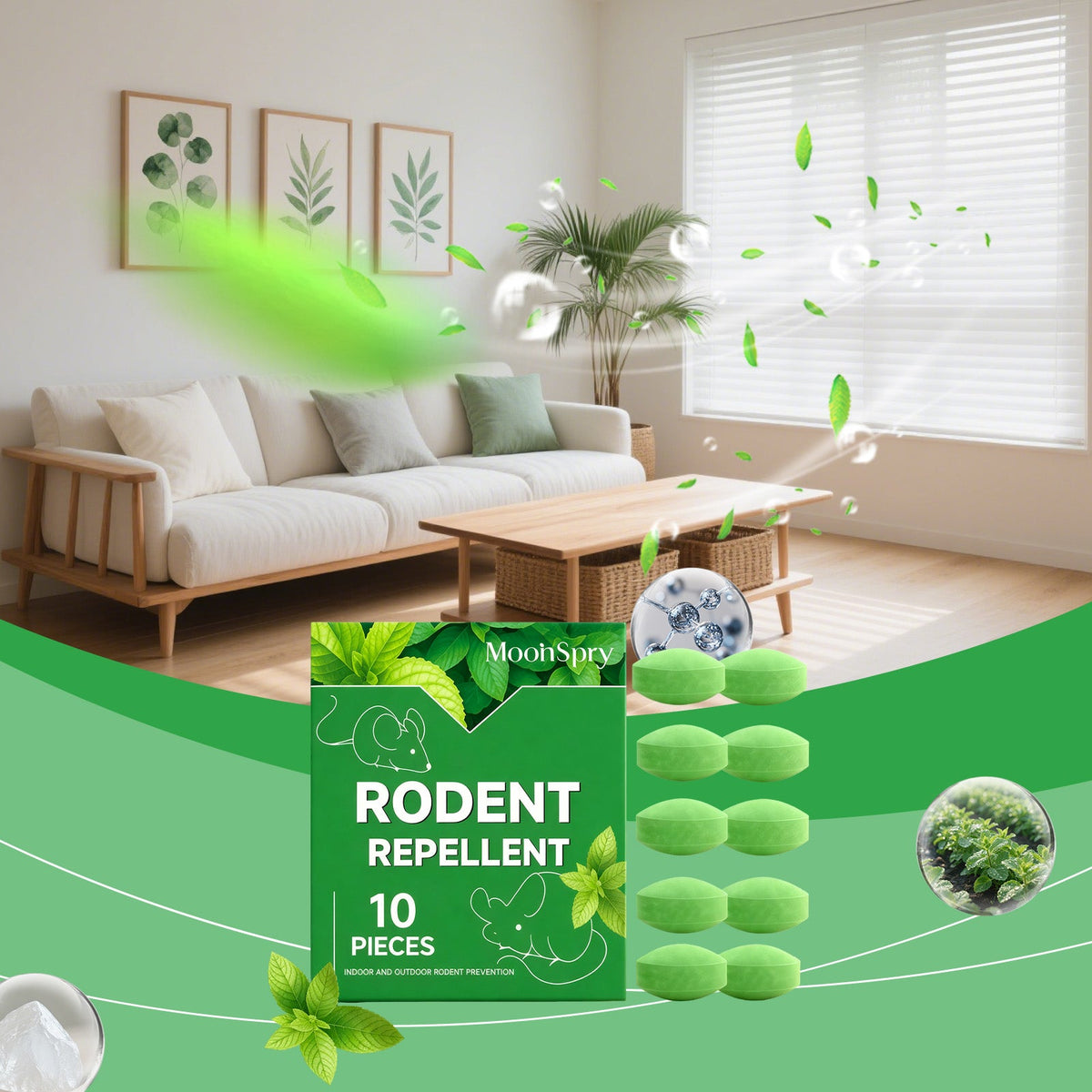Mouse Repellent Pills 10pcs Box Tri Light Beauty
