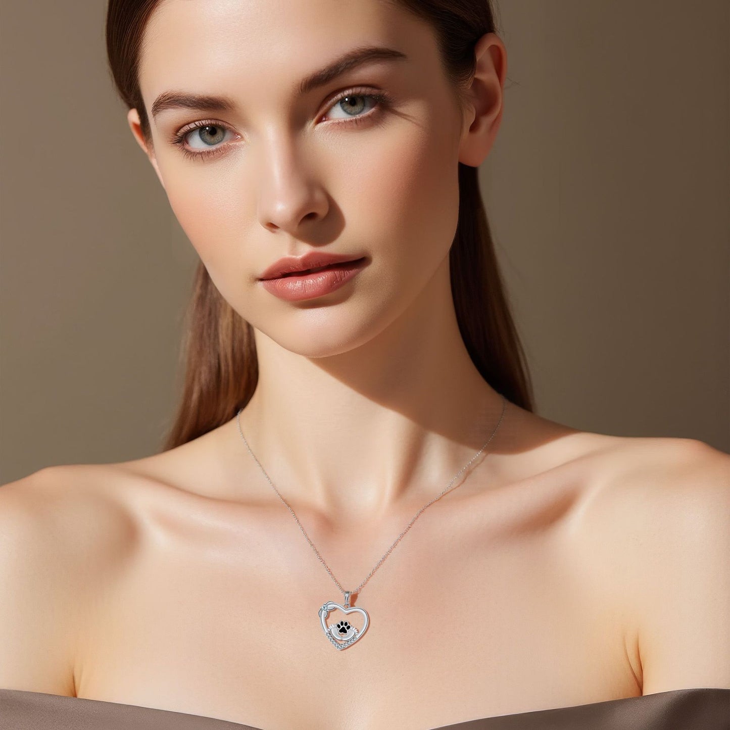 Little Feet Dog Paw Print Design Necklace Female Personality Simple Jewelry