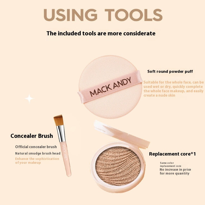 Water Light Cushion Foundation Face Repair Concealer Durable Not Easy To Makeup LadyShow.Store