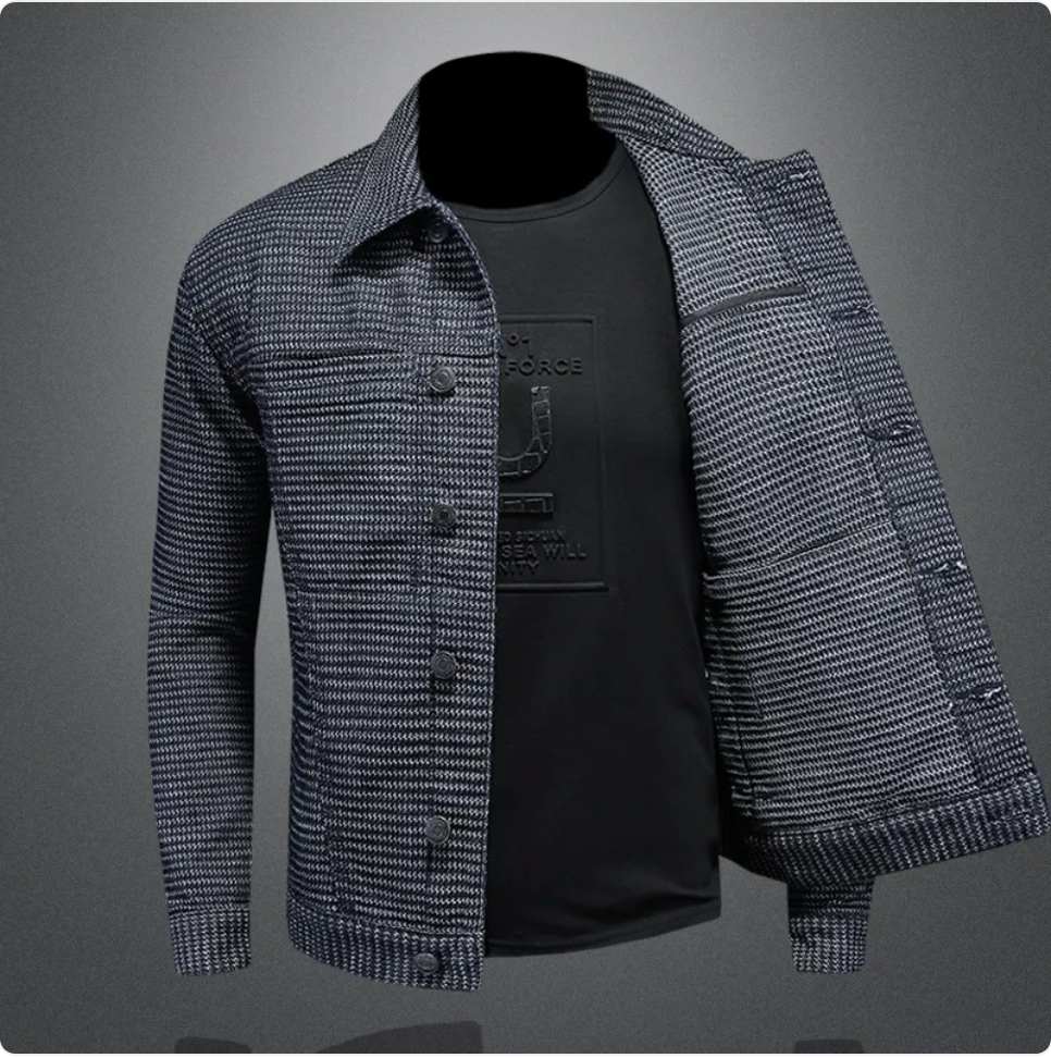 Men's Casual Denim Motorcycle Jacket Pi-Mart