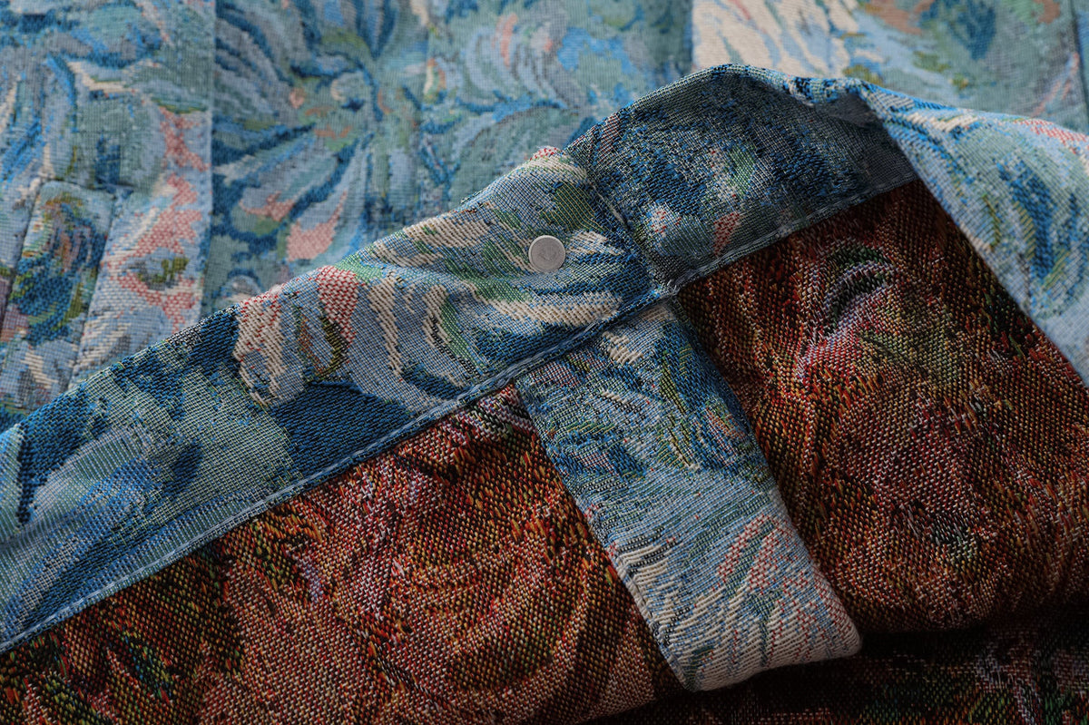 Creative Floral Denim Men Autumn Loose Men's And Women's Jackets NorixaFashion.com
