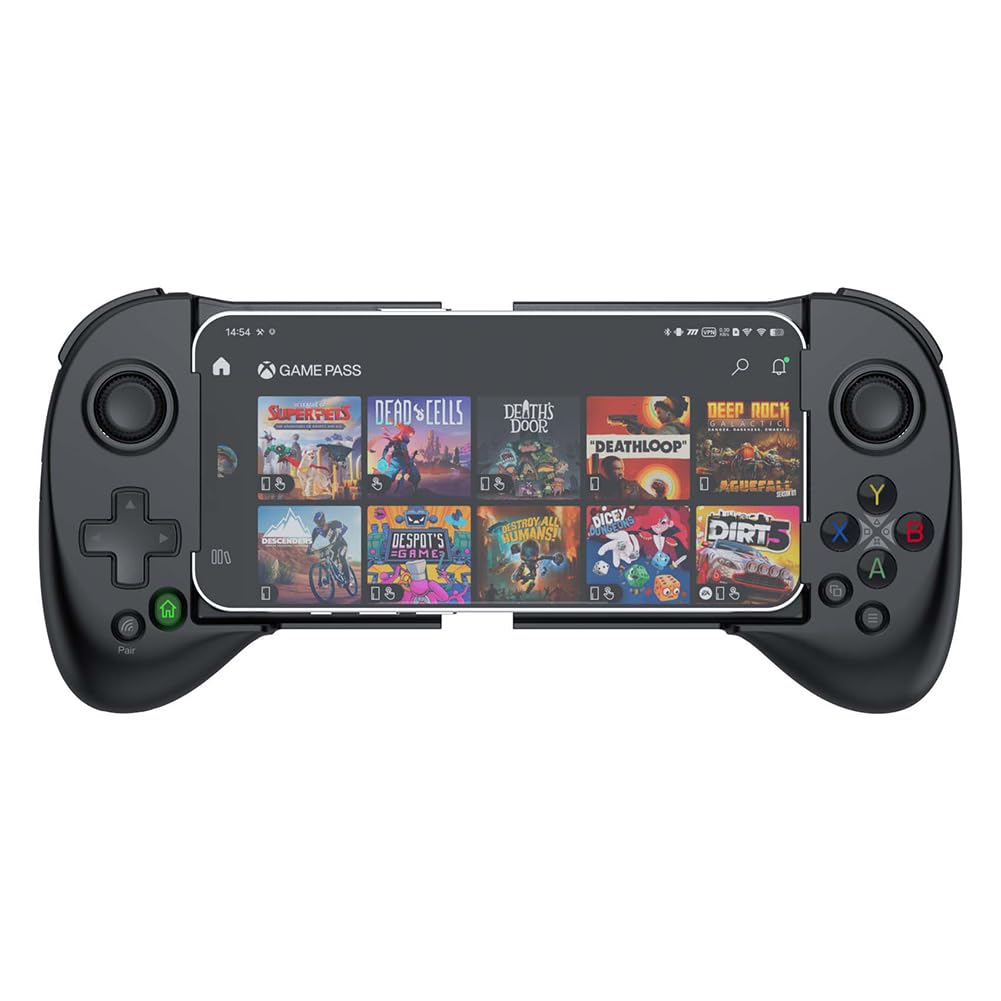 Mobile Game Controller for iPhone/Android with 4 Mapping Button/Joystick Can Adjust Height Phone Game Controller - PS Remote Play Xbox Cloud Steam Link GeForce NOW (For iPhone&Android Black) Pi-Mart
