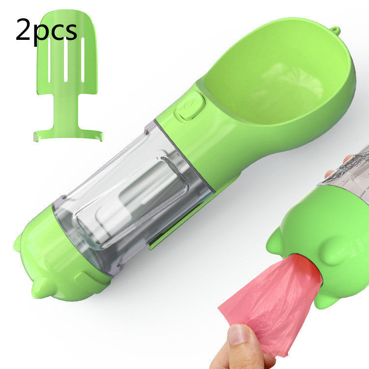 Pet Water Bottle Feeder Bowl Garbage Bag Storage Portable Pet Outdoor Travel 3 In 1 Dog Water Bottle Pets Fashion