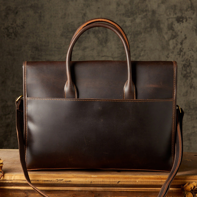 Men's OL Business Casual Leather Briefcase CJD