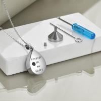 925 Silver Teardrop Urn Necklace for Ashes Retro Silver Necklace for Lover LadyShow.Store
