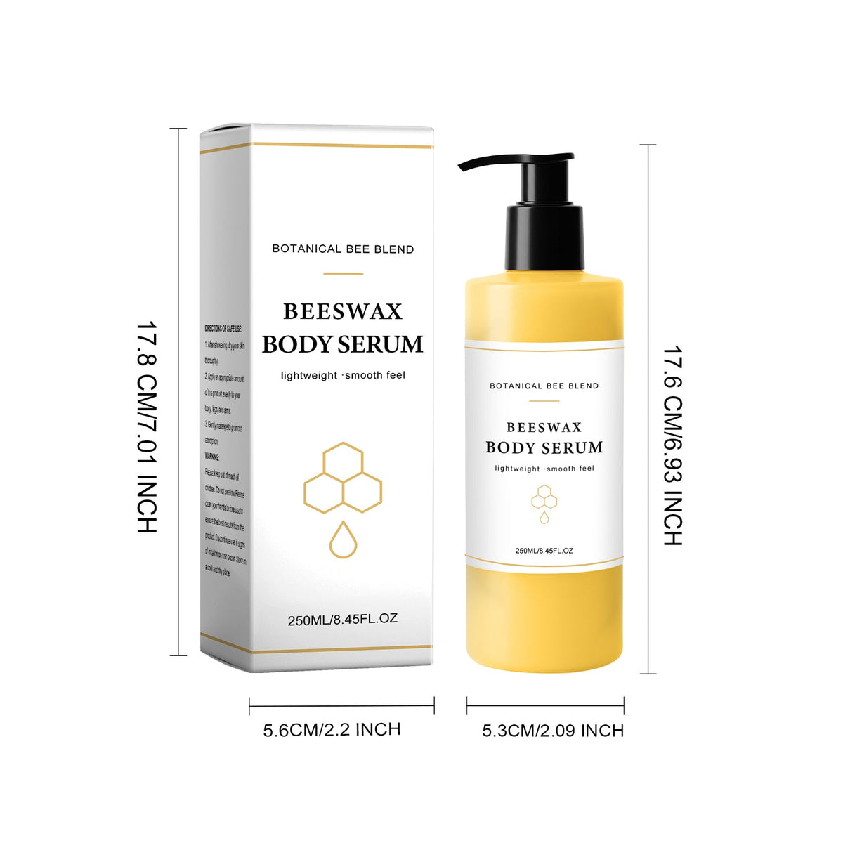 Mild, Moisturizing, Soft And Refreshing Skin Texture, Easy To Apply To The Whole Body, Daily Skin Care, Beeswax Body Essence, 250ml, 1 Box Tri Light Beauty