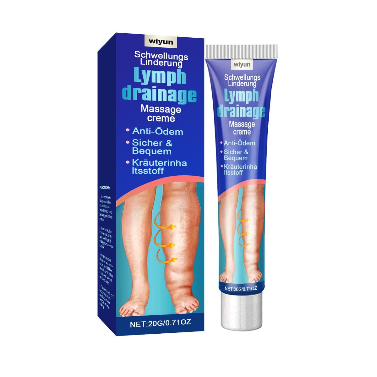 Relieve Leg Discomfort, Repair Daily Body Care, Moisturize The Skin, Massage Cream, Relieve Leg Swelling, Care Cream 20g 1 Box Tri Light Beauty