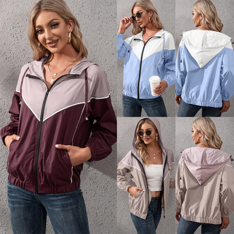 Women's Jacket Hooded Waterproof Jacket Coat Top