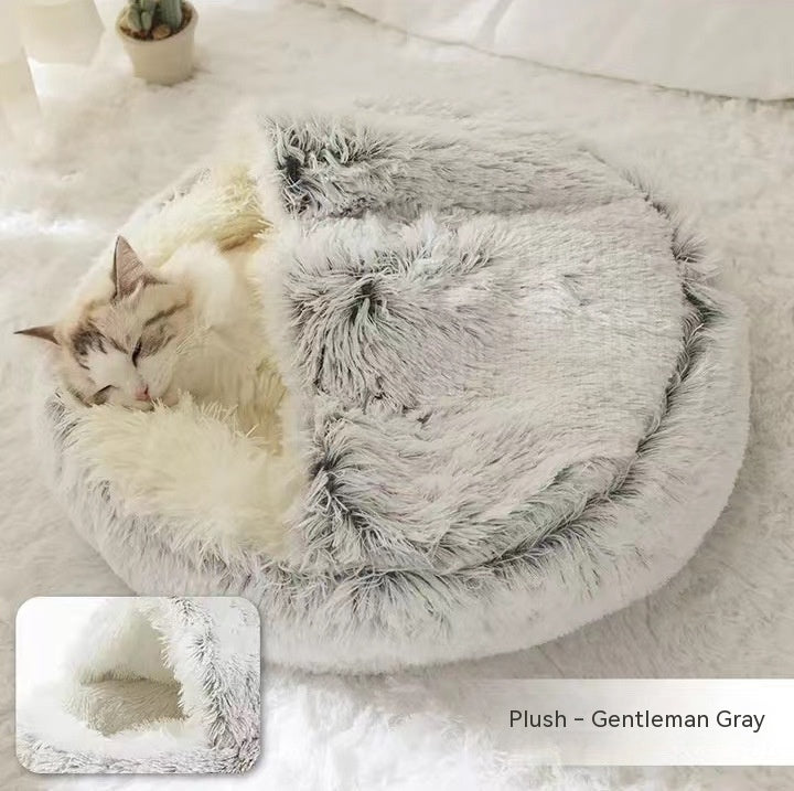 2-in-1 Plush Pet Bed Pets Fashion