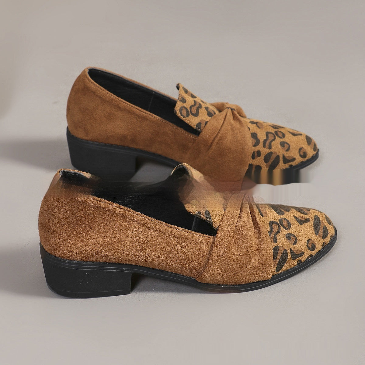 Chic Bow Leopard Print Pumps NorixaFashion.com