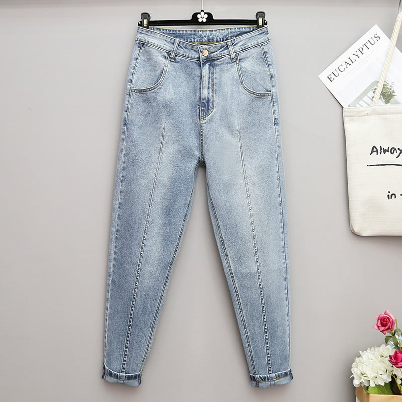 Plus Size Women's Loose Harem Denim Pants for Summer Pi-Mart
