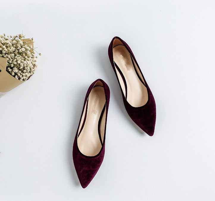 Comfortable Pointed-toe Shallow Mouth Single Shoes Women LadyShow.Store
