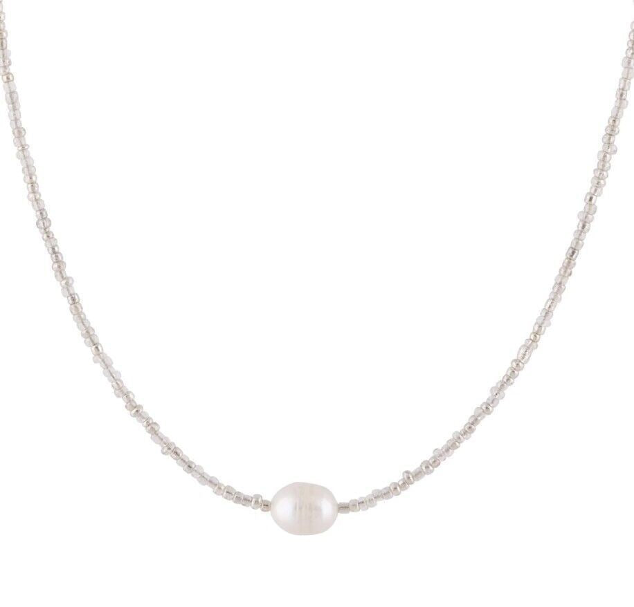 Artistic Vintage Bead Necklace Natural Freshwater Pearl