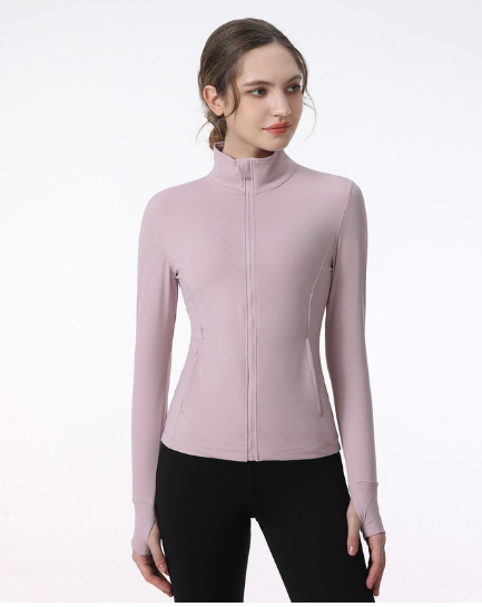 Women's Long Sleeve Zip Sports Jacket for Yoga & Running Pi-Mart