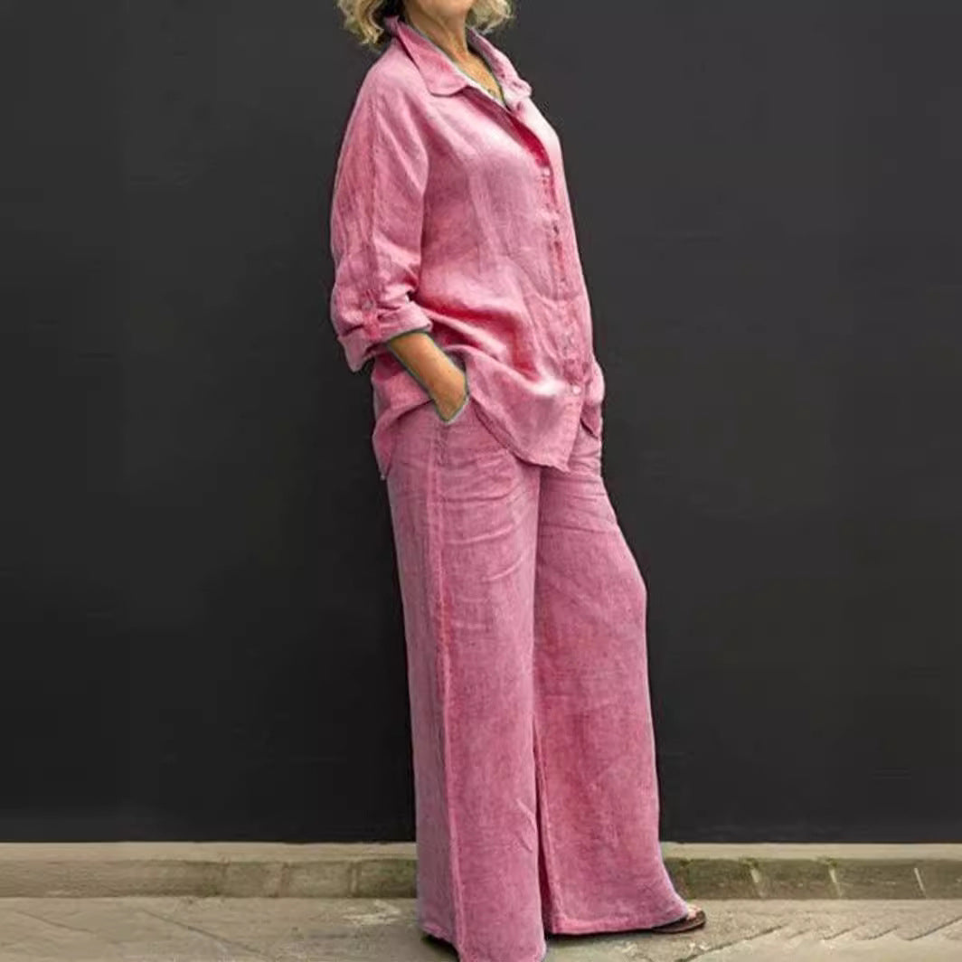 New Womens Shirt Set Casual Urban Outfit NorixaFashion.com