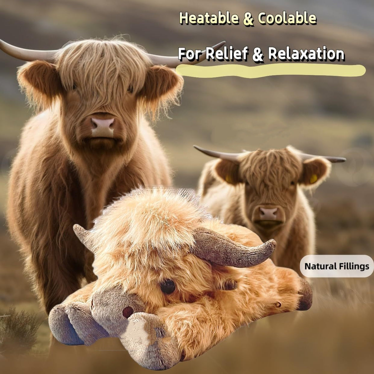 Creative Cartoon Household Highland Cow Plush Toy Pets Fashion