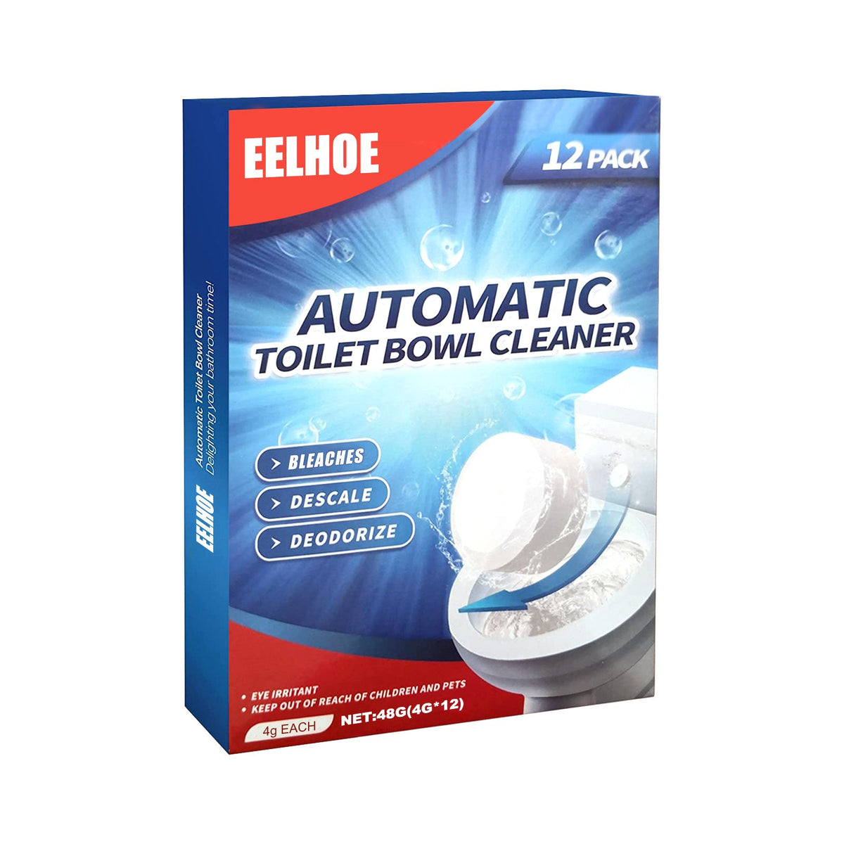 Toilet Cleaning Effervescent Tablets Tri Light Beauty