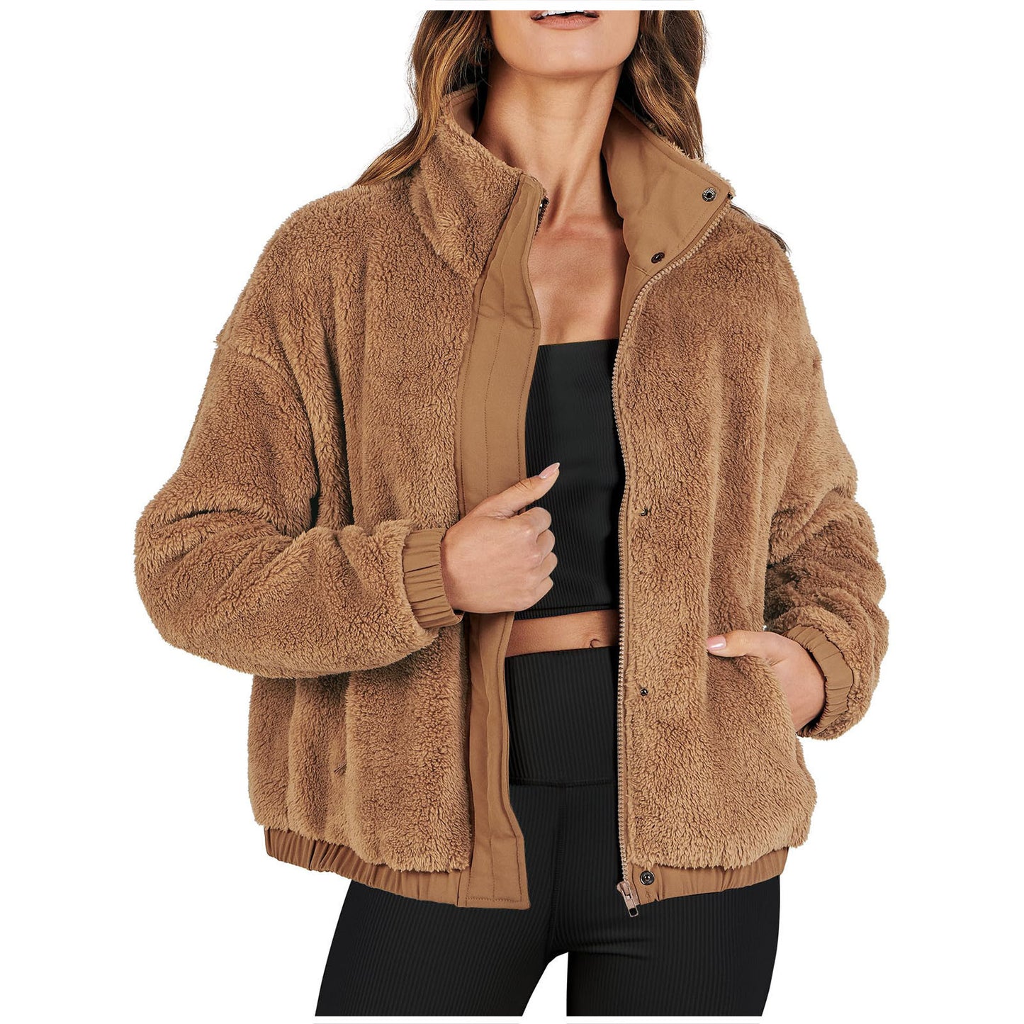 Loose Casual Jacket Soft Plush Warm Jacket