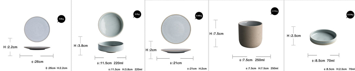 Household Dinner Plate, Flat Plate, Bowl And Plate Set LadyShow.Store