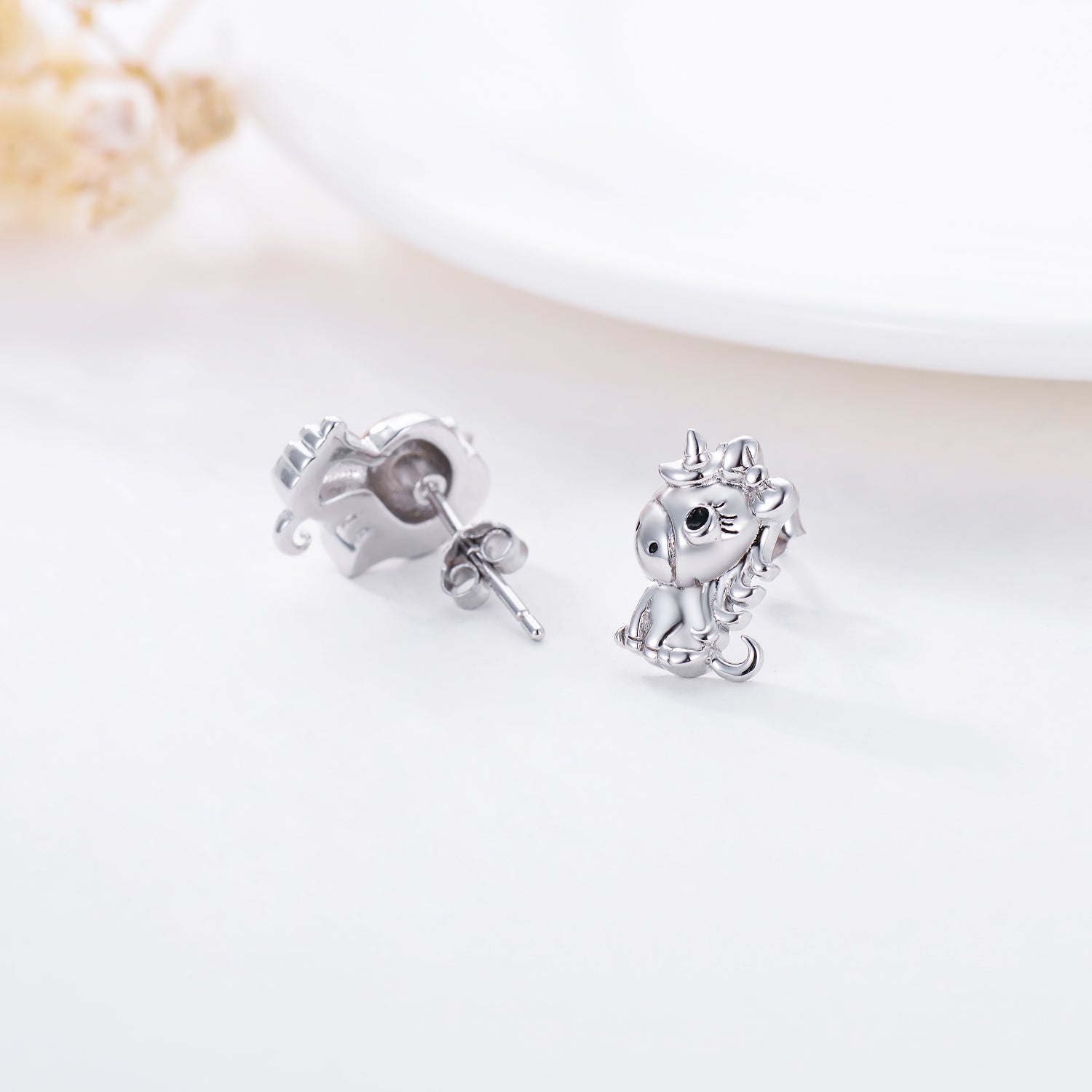 Unicorn Earrings in Sterling Silver Cute Gift for Girls LadyShow.Store