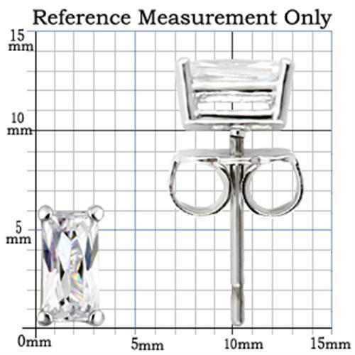 TK0W161 -Stainless Earring  with AAA Grade CZ  in Clear-6X3mm LuxuryLifeWay Online Store