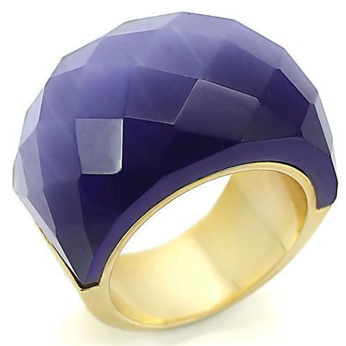 0W366 - Gold Brass Ring with Semi-Precious Cat Eye in Montana LuxuryLifeWay Online Store