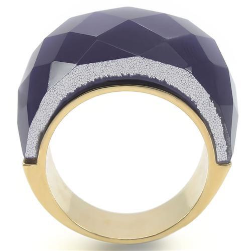 0W366 - Gold Brass Ring with Semi-Precious Cat Eye in Montana LuxuryLifeWay Online Store
