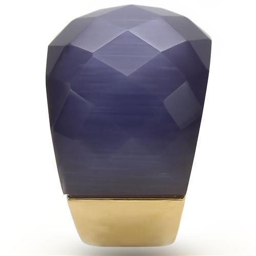 0W366 - Gold Brass Ring with Semi-Precious Cat Eye in Montana LuxuryLifeWay Online Store