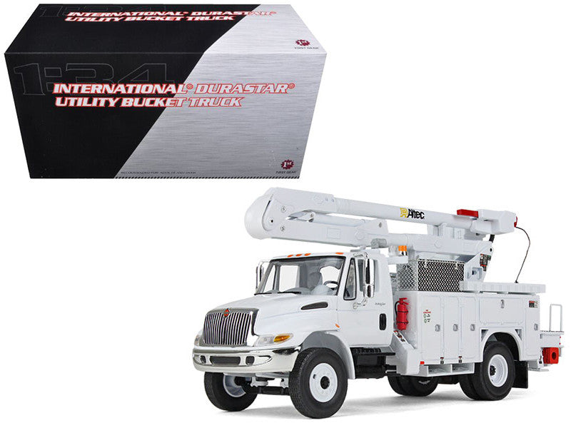 International DuraStar Utility Bucket Truck "Altec" White 1/34 Diecast Model by First Gear LuxuryLifeWay Online Store