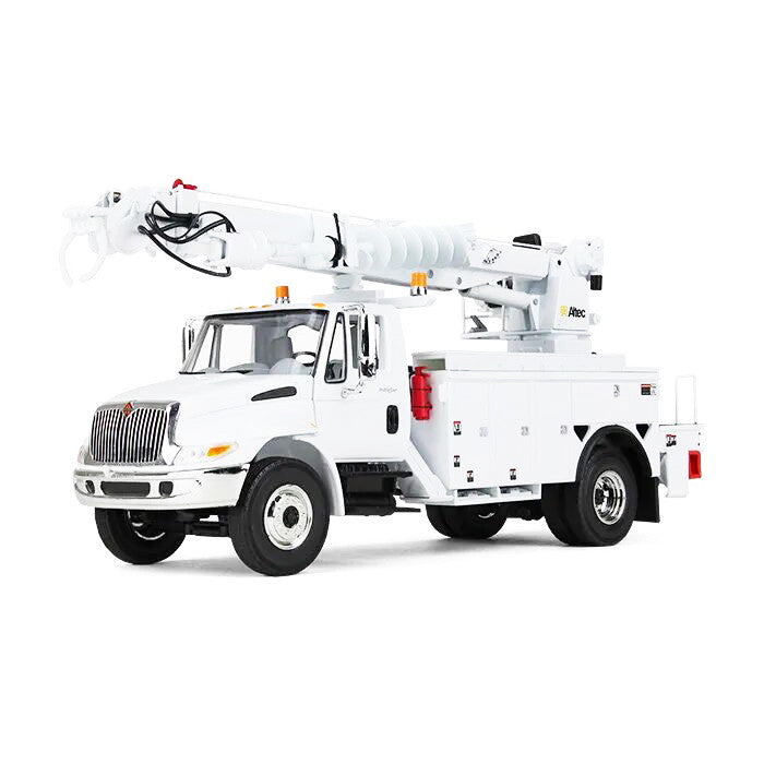 International DuraStar Truck with Digger Derrick Body "Altec" White 1/34 Diecast Model by First Gear LuxuryLifeWay Online Store