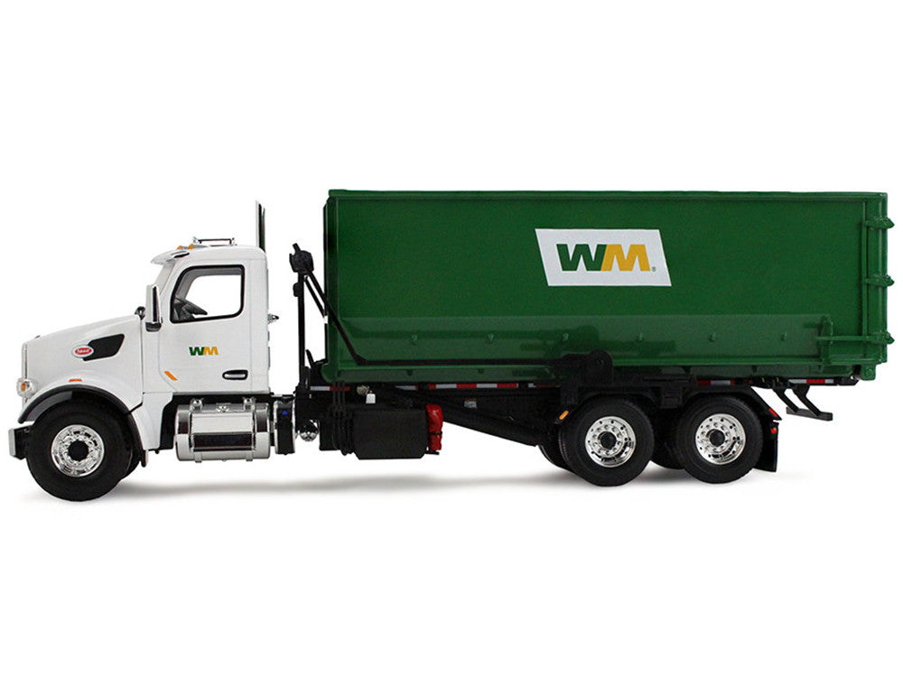 Peterbilt 567 Refuse Garbage Truck with 40 Yard Roll-Off Container "Waste Management" White and Green 1/34 Diecast Model by First Gear LuxuryLifeWay Online Store