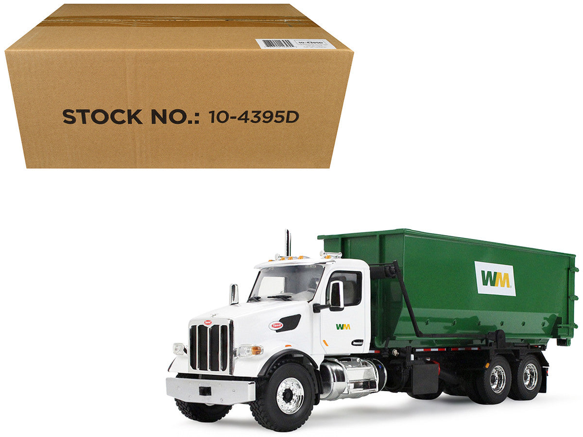 Peterbilt 567 Refuse Garbage Truck with 40 Yard Roll-Off Container "Waste Management" White and Green 1/34 Diecast Model by First Gear LuxuryLifeWay Online Store