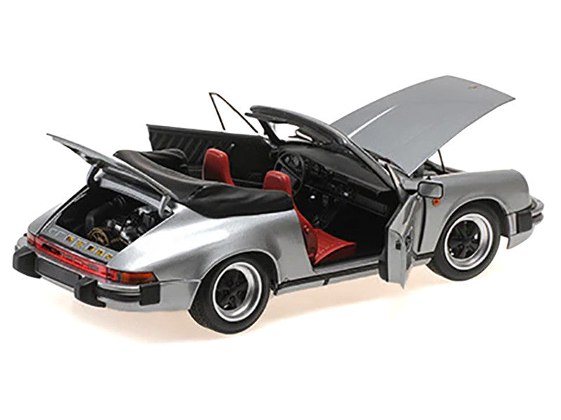 1983 Porsche 911 Carrera Cabriolet 3.2 Gray Metallic 1/18 Diecast Model Car by Minichamps LuxuryLifeWay Online Store