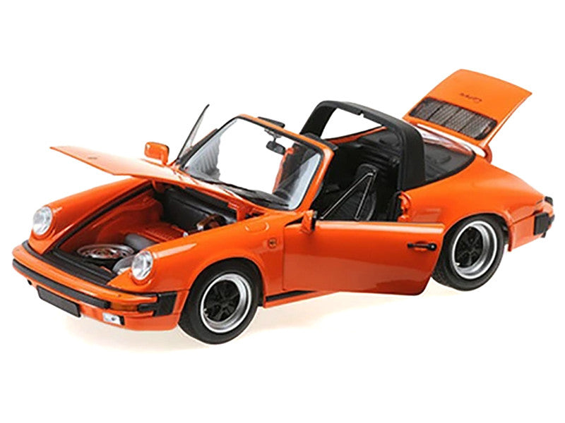 1983 Porsche 911 Carrera Targa 3.2 Orange 1/18 Diecast Model Car by Minichamps LuxuryLifeWay Online Store