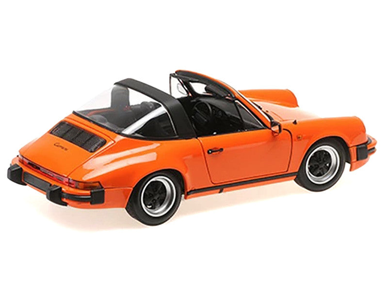 1983 Porsche 911 Carrera Targa 3.2 Orange 1/18 Diecast Model Car by Minichamps LuxuryLifeWay Online Store
