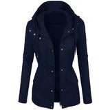 Women's fashion solid color lapel biker jacket