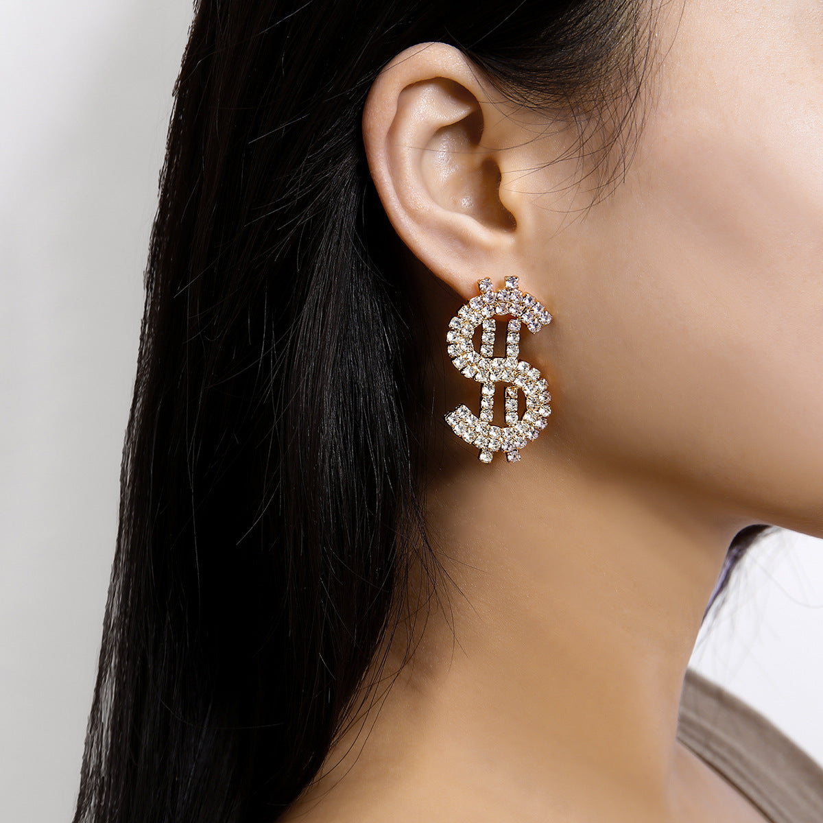Coin symbol long earring