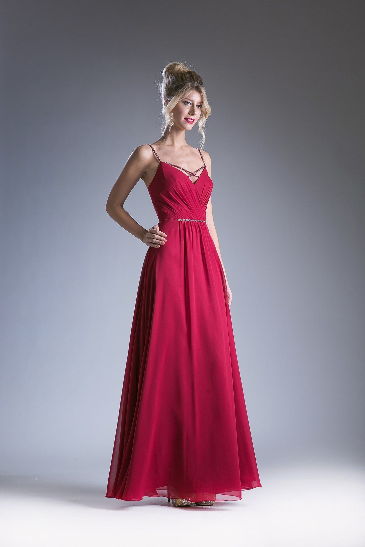 V Neckline With a Beaded Band Dress LuxuryLifeWay Online Store