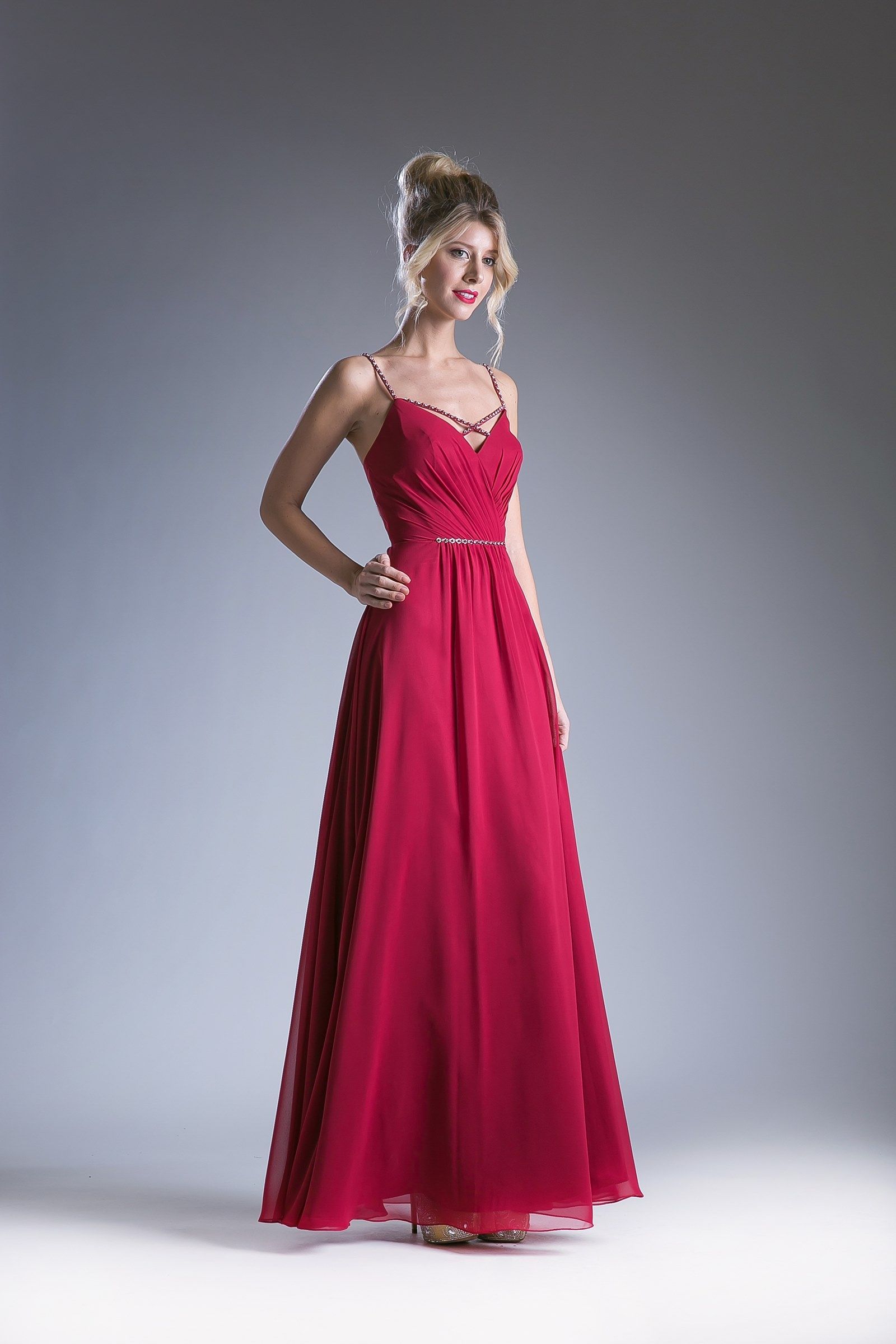 V Neckline With a Beaded Band Dress LuxuryLifeWay Online Store