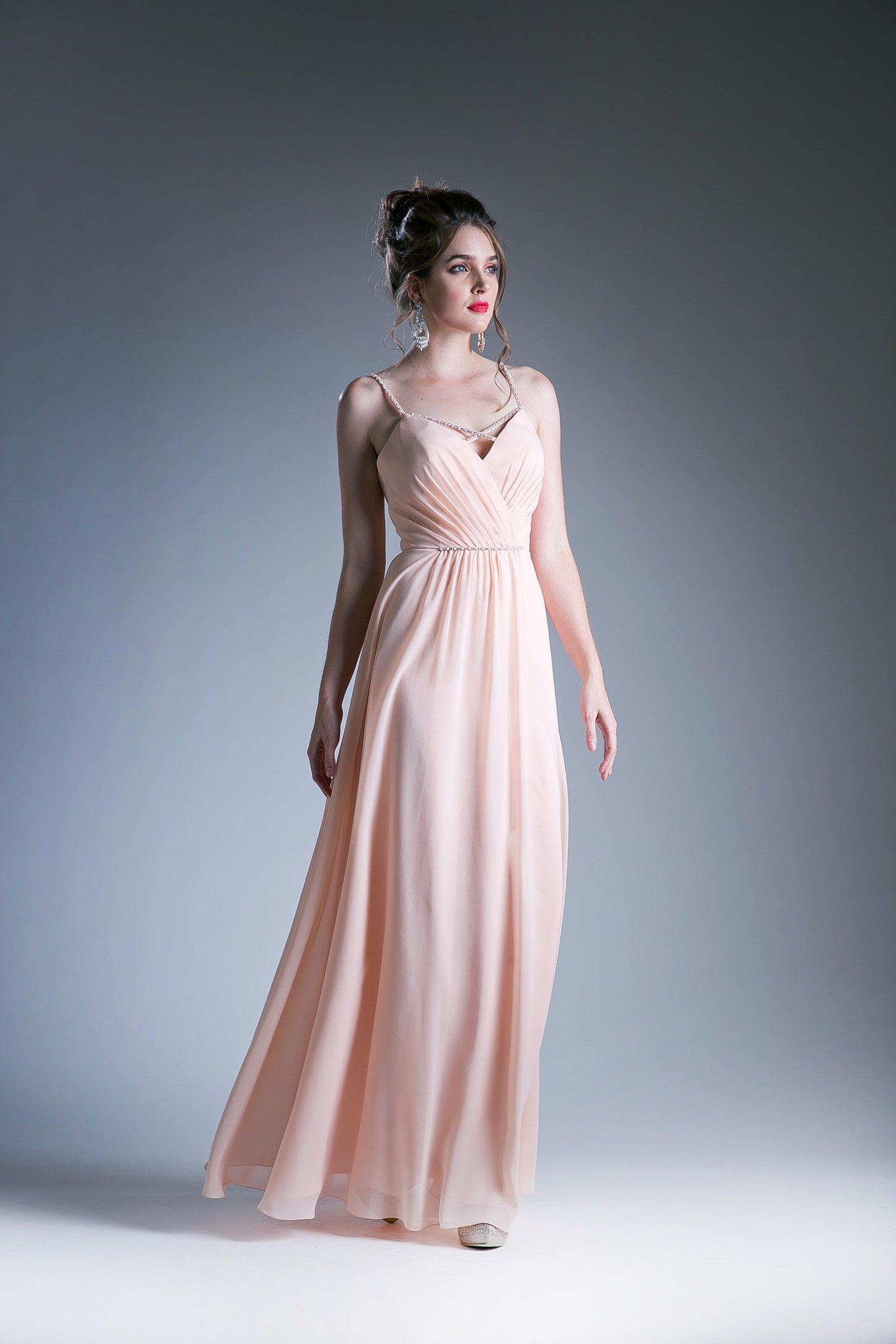 V Neckline With a Beaded Band Dress LuxuryLifeWay Online Store