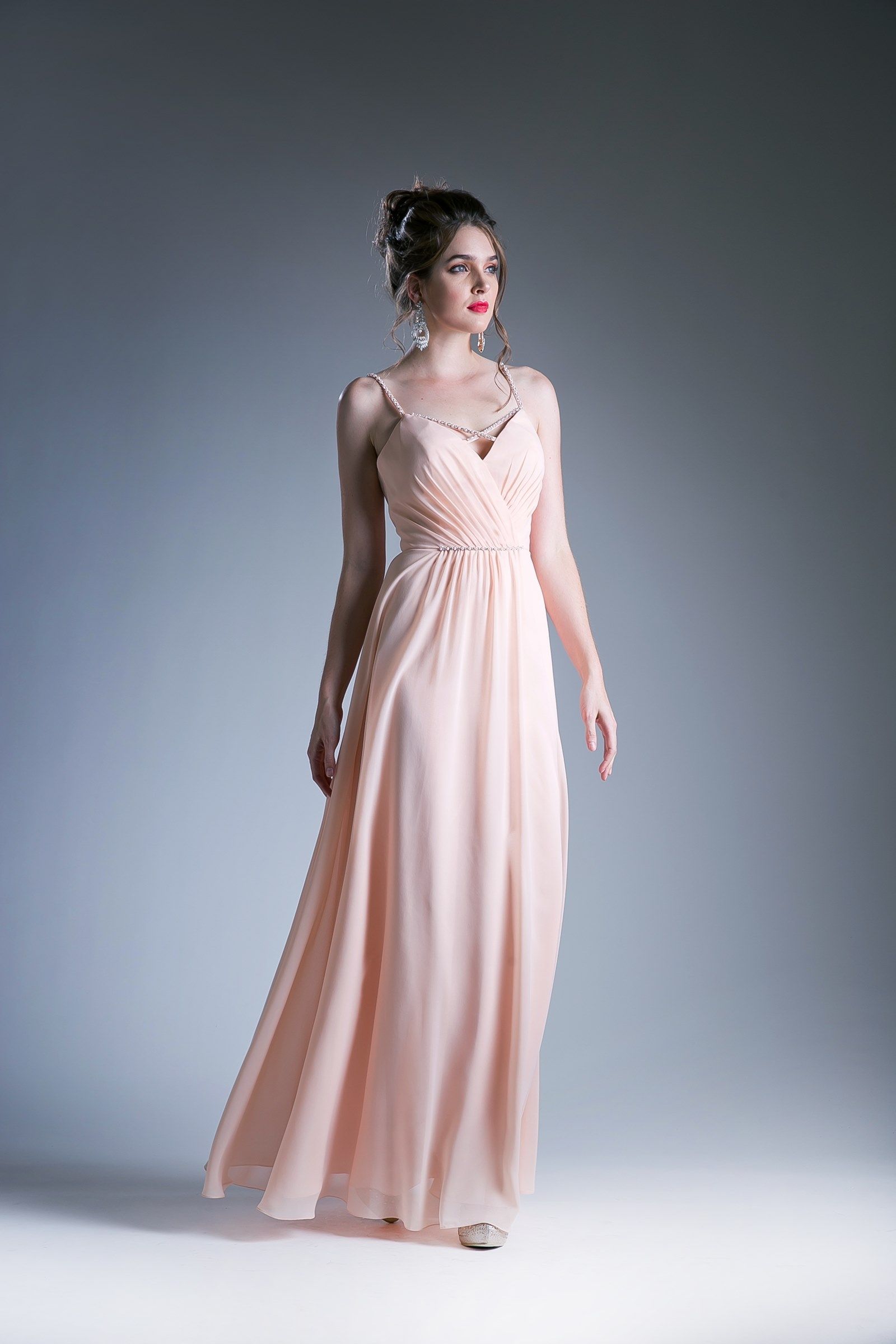 V Neckline With a Beaded Band Dress LuxuryLifeWay Online Store