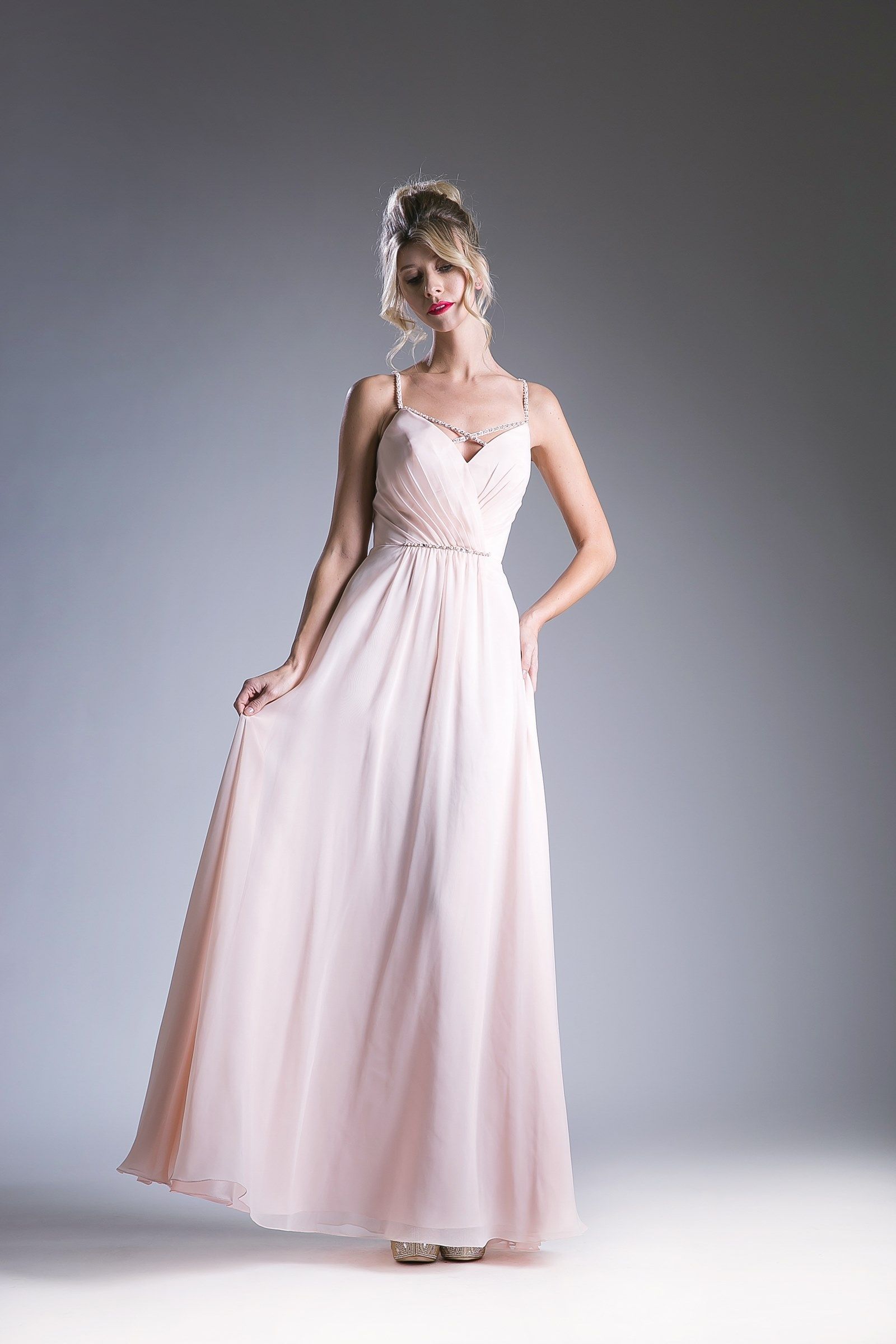 V Neckline With a Beaded Band Dress LuxuryLifeWay Online Store